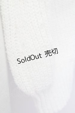画像3: axes femme POETIQUE / ビジューボタンショートカーディガン  ホワイト T-25-08-12-001-AX-TO-SA-ZI