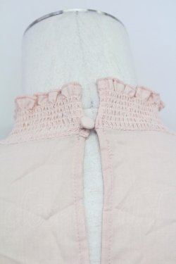 画像3: axes femme / ピンタックレースハイネックブラウス  ピンク T-25-08-12-006-AX-BL-SA-ZT