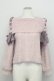 画像1: axes femme / パール&レースアップフェザーニット M ピンク T-25-08-12-008-AX-TO-SA-ZT (1)