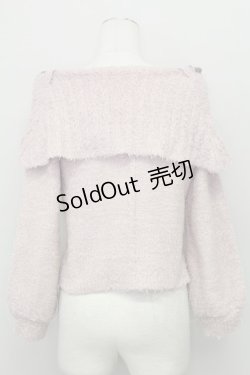 画像2: axes femme / パール&レースアップフェザーニット M ピンク T-25-08-12-008-AX-TO-SA-ZI
