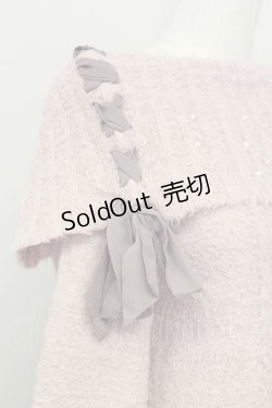 画像3: axes femme / パール&レースアップフェザーニット M ピンク T-25-08-12-008-AX-TO-SA-ZI