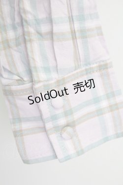 画像3: F i.n.t / フード付きビッグチェックシャツ  ラベンダー×ブルー T-25-08-12-009-CA-BL-SA-ZI