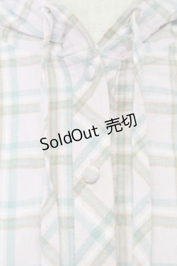 画像4: F i.n.t / フード付きビッグチェックシャツ  ラベンダー×ブルー T-25-08-12-010-CA-BL-SA-ZI