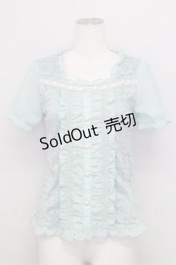 画像1: axes femme / 総レースビスチェ風プルオーバー  ミント T-25-08-12-016-AX-TO-SA-ZT