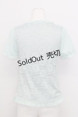 画像2: axes femme / 総レースビスチェ風プルオーバー  ミント T-25-08-12-016-AX-TO-SA-ZT
