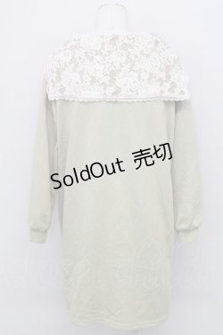画像2: axes femme / ハーフジップパーカーチュニ  グリーンＸ白 T-25-08-12-017-AX-TO-SA-ZI