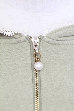 画像5: axes femme / ハーフジップパーカーチュニ  グリーンＸ白 T-25-08-12-017-AX-TO-SA-ZT