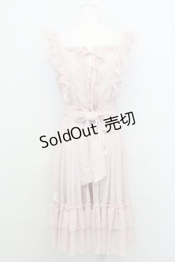 画像2: axes femme kawaii / ドットチュールエプロン  ピンク T-25-08-12-021-AX-OP-SA-ZT