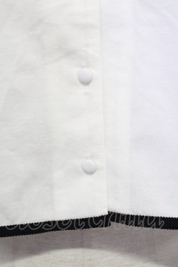 画像4: E hyphen world gallery / ドットチュールセーラー襟半袖ブラウス  白Ｘ黒 T-25-08-16-002-LO-BL-SA-ZT