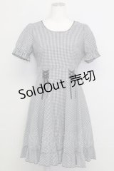 LIZ LISA / ギンガムチェックワンピース  黒Ｘ白 T-25-08-16-024-LO-OP-SA-ZI