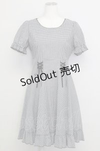 LIZ LISA / ギンガムチェックワンピース  黒Ｘ白 T-25-08-16-024-LO-OP-SA-ZI