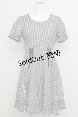 画像1: LIZ LISA / ギンガムチェックワンピース  黒Ｘ白 T-25-08-16-024-LO-OP-SA-ZI