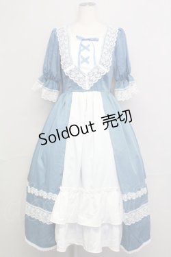 画像1: Chalmiere / シュエットワンピース M ブルー T-25-08-16-027-LO-OP-SA-ZI