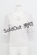 Ank Rouge / ミニローズ半袖ニットトップス  ピンク T-25-08-16-004-CA-TO-SA-ZI