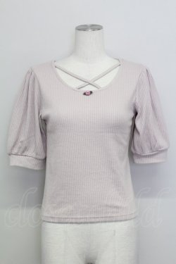 画像1: Ank Rouge / ミニローズ半袖ニットトップス  ピンク T-25-08-16-004-CA-TO-SA-ZT