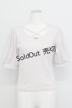 画像1: Ank Rouge / ミニローズ半袖ニットトップス  ピンク T-25-08-16-004-CA-TO-SA-ZI