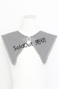 画像1: DearMyLove / バックル十字架チャームつけ襟  黒 T-25-08-16-039-EL-ZA-SA-ZI