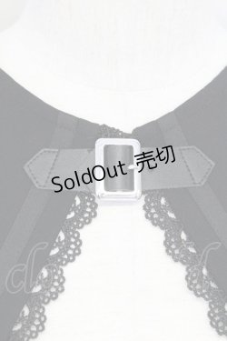 画像4: DearMyLove / バックル十字架チャームつけ襟  黒 T-25-08-16-039-EL-ZA-SA-ZI