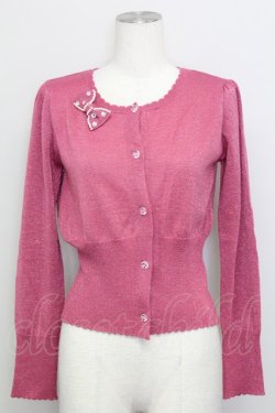 画像1: Shirley Temple / ラメニットカーディガン 160CM ピンクラメ T-25-08-16-005-ET-TO-SA-ZT