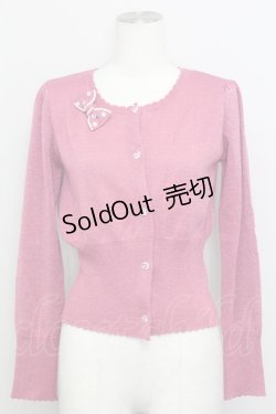 画像1: Shirley Temple / ラメニットカーディガン 160CM ピンクラメ T-25-08-16-005-ET-TO-SA-ZI