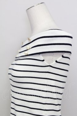 画像3: LIZ LISA / ボーダーオフショルニット  黒Ｘ白 T-25-08-16-001-LO-TO-SA-ZI