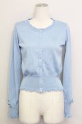 Shirley Temple / ST刺繍ラメニットカーディガン 154〜162CM サックスラメ T-25-08-16-009-ET-TO-SA-ZT