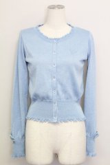 Shirley Temple / ST刺繍ラメニットカーディガン 154〜162CM サックスラメ T-25-08-16-009-ET-TO-SA-ZT