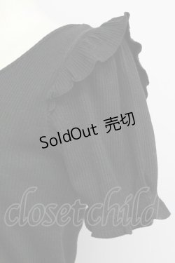 画像4: Ank Rouge / クロスレース半袖ニットトップス  黒Ｘ白 T-25-08-16-013-CA-TO-SA-ZI