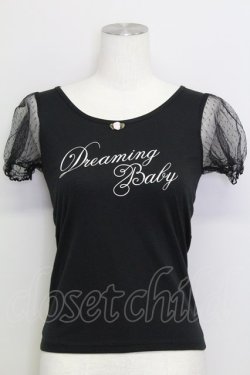 画像1: Ank Rouge / reaming Babyチュール袖カットソー  黒Ｘ白 T-25-08-16-014-CA-TO-SA-ZT