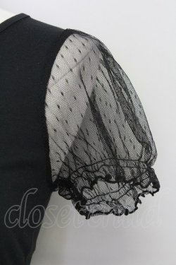画像3: Ank Rouge / reaming Babyチュール袖カットソー  黒Ｘ白 T-25-08-16-014-CA-TO-SA-ZT