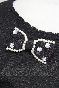 画像4: Shirley Temple / ラメニットカーディガン 160CM 黒ラメ T-25-08-16-015-ET-TO-SA-ZT
