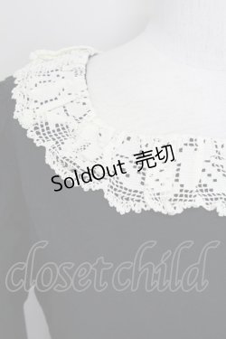 画像3: Leur Getter / レース襟カットソー  黒Ｘアイボリー T-25-08-16-017-LU-TO-SA-ZI