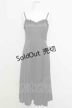 画像1: Ank Rouge / プリーツキャミワンンピース  黒 T-25-08-16-018-CA-OP-SA-ZI