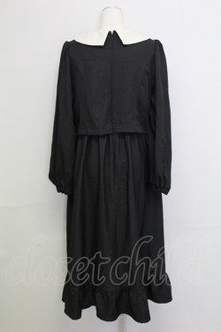 画像2: m petit by misako / サンリオキャラクターズコラボ クロミワッペン付きワンピース M 黒Ｘアイボリー T-25-08-16-021-LO-OP-SA-ZT