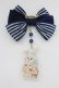 画像2: Enchantlic Enchantilly / トランプうさぎリボンブローチ  ネイビー T-25-08-21-019-LO-AC-SA-ZT (2)