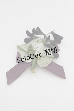 画像2: Enchantlic Enchantilly / すみれリボンブローチ  パープルＸグリーン T-25-08-21-020-LO-AC-SA-ZT