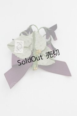 画像2: Enchantlic Enchantilly / すみれリボンブローチ  パープルＸグリーン T-25-08-21-021-LO-AC-SA-ZT