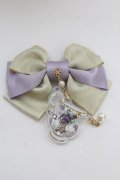 Enchantlic Enchantilly / すみれの茶器リボンブローチ  ラベンダーＸゴールド T-25-08-21-024-LO-AC-SA-ZT