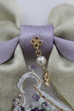 画像3: Enchantlic Enchantilly / すみれの茶器リボンブローチ  ラベンダーＸゴールド T-25-08-21-024-LO-AC-SA-ZT