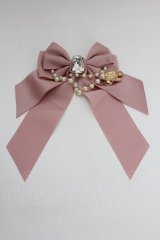 Enchantlic Enchantilly / ビジューパールチェーンリボンブローチ  ピンク T-25-08-21-030-LO-AC-SA-ZT