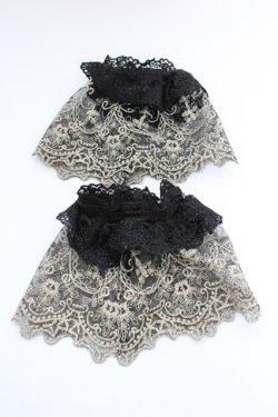 画像1: ATELIER PIERROT / Eleanorレースカフス  黒Ｘゴールド T-25-08-21-031-EL-ZA-SA-ZT