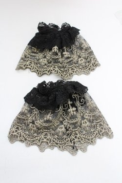 画像2: ATELIER PIERROT / Eleanorレースカフス  黒Ｘゴールド T-25-08-21-031-EL-ZA-SA-ZT