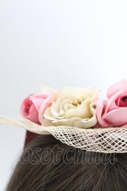 画像4: metamorphose / ローズミニ麦わらハット  生成りＸピンク T-25-08-21-032-ME-AC-SA-ZI