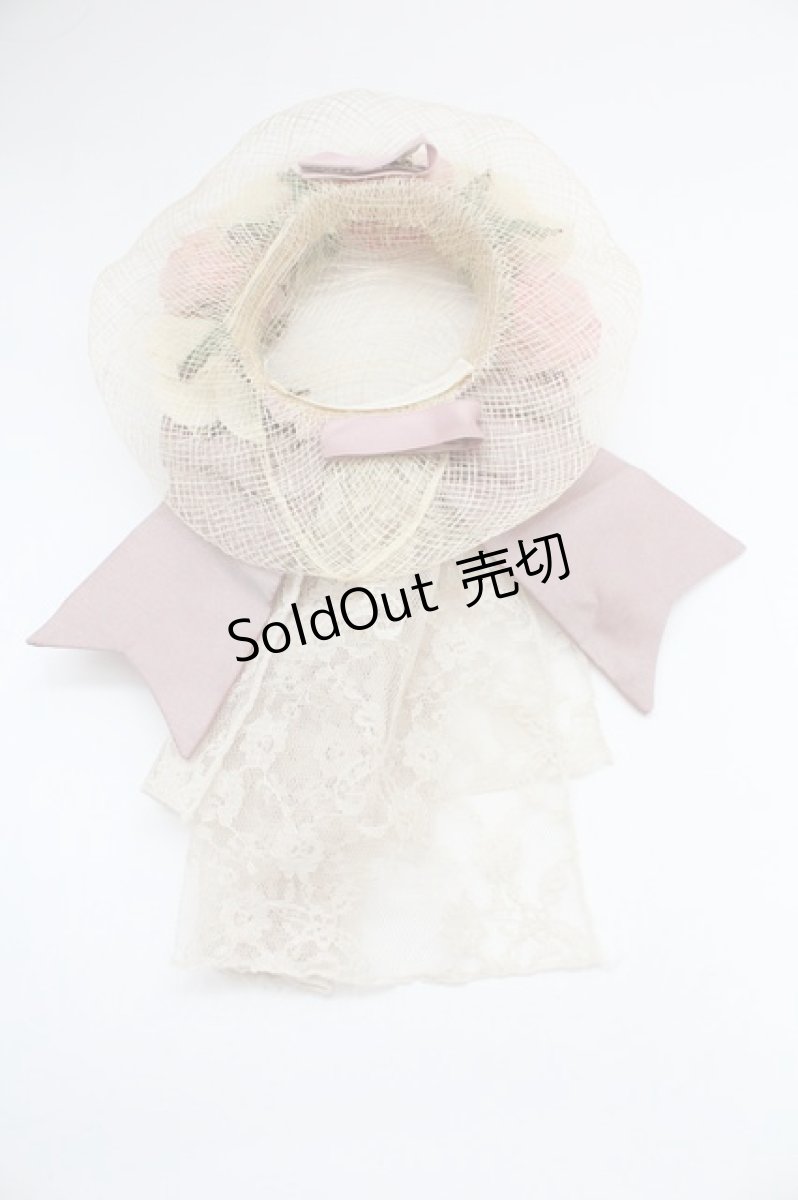 画像6: metamorphose / ローズミニ麦わらハット  生成りＸピンク T-25-08-21-032-ME-AC-SA-ZT639 (6)