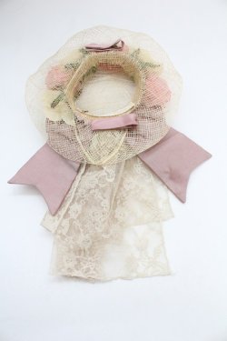 画像6: metamorphose / ローズミニ麦わらハット  生成りＸピンク T-25-08-21-032-ME-AC-SA-ZI