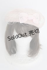 Enchantlic Enchantilly / 麗らかなリボンチュールサマーベレー帽  ピンク T-25-08-21-034-LO-AC-SA-ZT