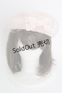 Enchantlic Enchantilly / 麗らかなリボンチュールサマーベレー帽  ピンク T-25-08-21-034-LO-AC-SA-ZT