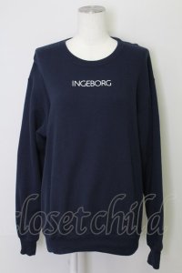 INGEBORG / ロゴスウェット  ネイビー T-25-08-21-008-LO-TO-SA-ZT