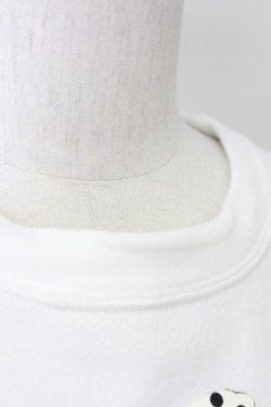 画像5: INGEBORG / ドットリボン&ロゴトレーナー  白 T-25-08-21-001-LO-TO-SA-ZI