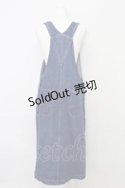 画像2: PINK HOUSE / ロゴワッペンデニムジャンパースカート  青デニム T-25-08-21-011-LO-OP-SA-ZI